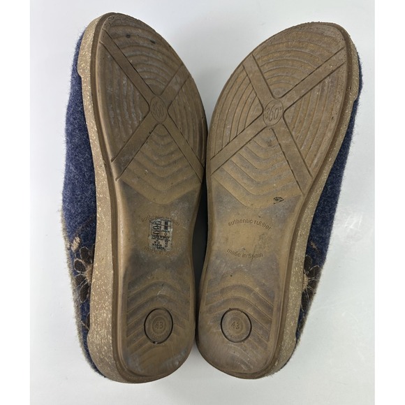 Taos Woolderness Wool Blend Clogs Navy Arch Support Unisex 43 | W 12 M 9.5-10 - Picture 2 of 9